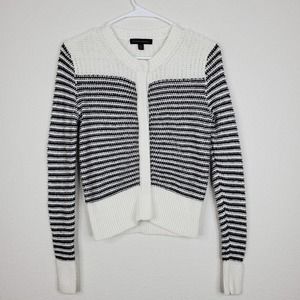 Banana republic Cardigan sweater jacket snap button striped knit womens XS